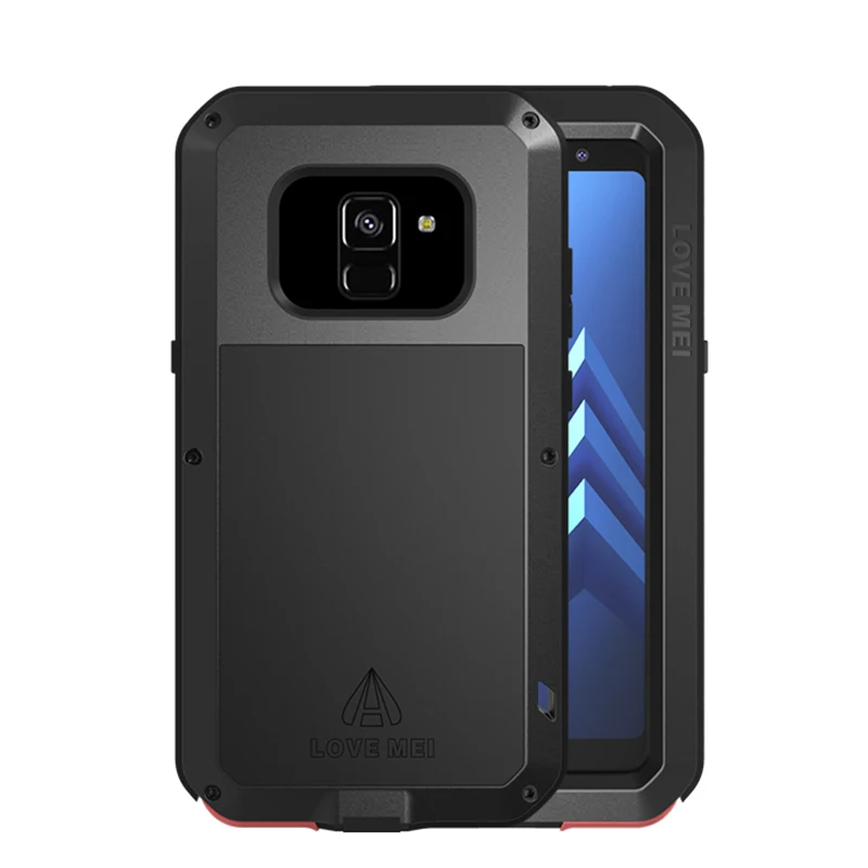 Для Samsung Galaxy A8 Plus 2018 чехол противоударный 360 полностью металлический каркас Gorilla