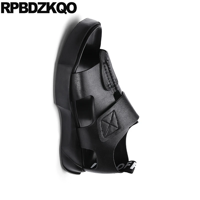 Сандалии мужские из натуральной кожи модельные дизайнерские пляжные мягкие