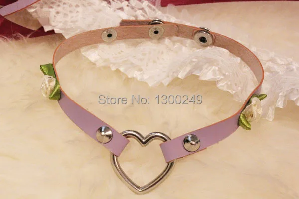 Новинка 2016 лидер продаж кожаное ожерелье ручной работы с темными заклепками 100%