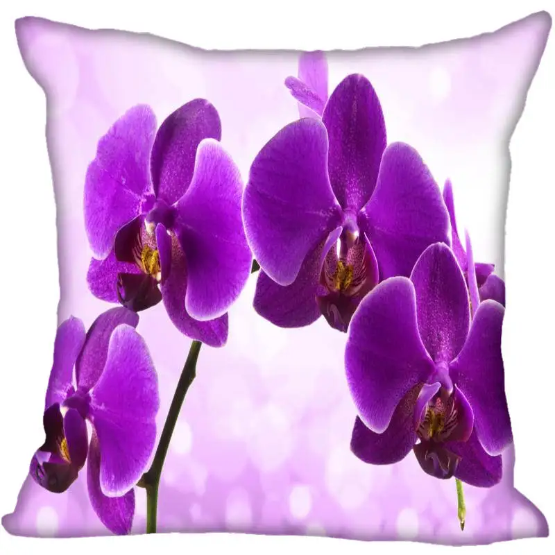 Pillowcase 18 Изготовленный На Заказ Цвет цветок орхидеи квадратная Подушка Чехол на заказ на молнии Наволочка Чехол 40x40,45x45 см(одна сторона - Цвет: Pillowcase 18