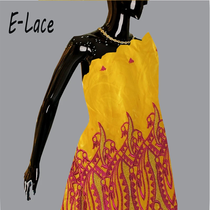 Новинка 2017 года поступление бисером африканских Базен Riche Getzner ткани с вышивкой