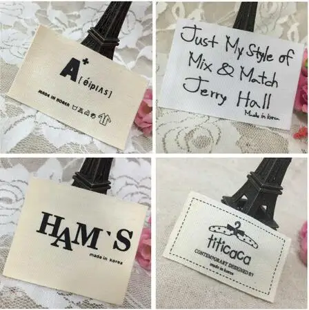 Тканые этикетки высокой плотности для одежды тканые вышитые | Дом и сад