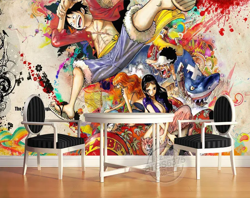 One Piece Luffy фото обои на заказ 3D настенные фрески японский аниме для детской комнаты