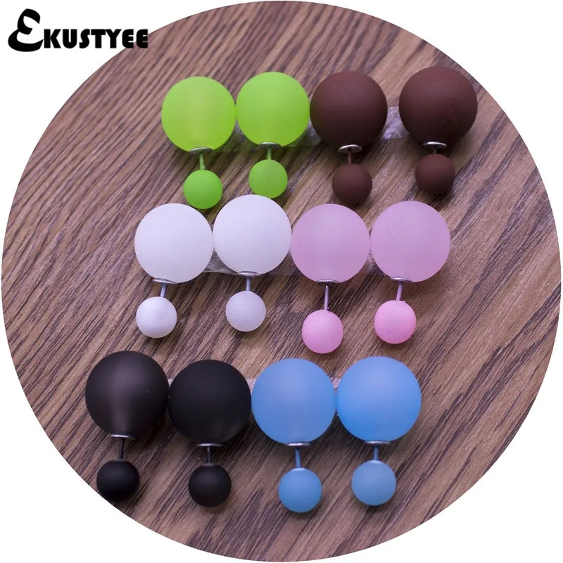 6 пар/лот двусторонние серьги оптовая продажа модные подвески 16 мм/8 мм с двумя