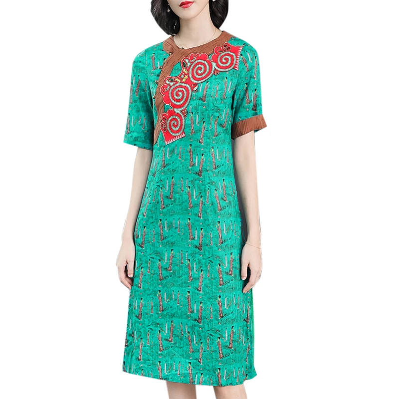 2019 хлопковое льняное платье красное летнее женское миди короткая футболка