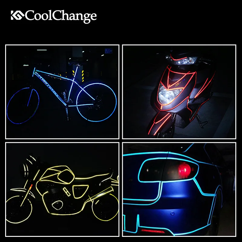 Велосипедные светоотражающие наклейки CoolChange велосипедные Красочные уличные