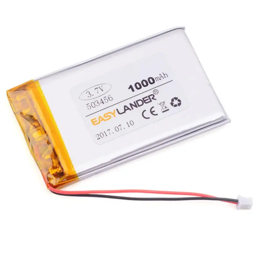 polymer battery 503456 503356 3 7v 1000mah smart home mp3 speakers li ion battery for dvr gps mp3 mp4 cell phone speaker 503455 free global shipping