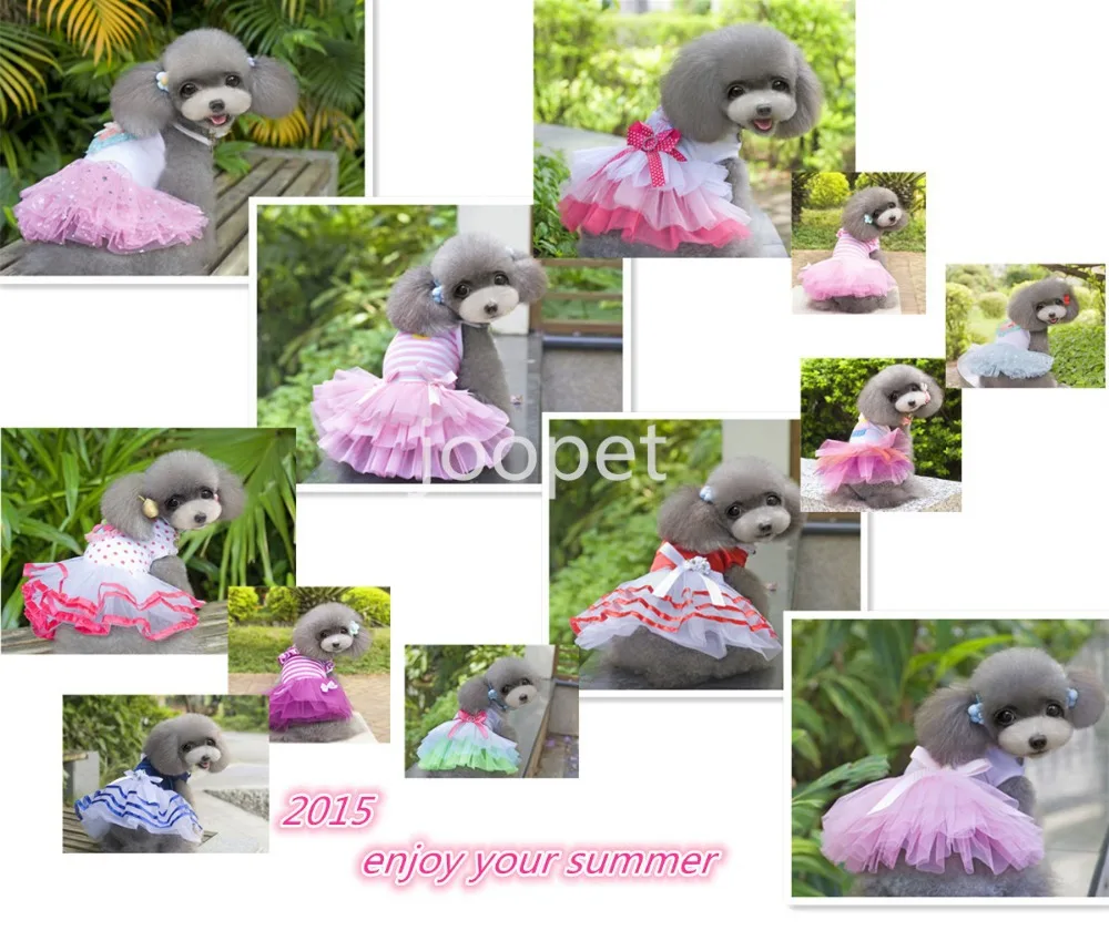 2015 платье для собаки щенка чихуахуа домашний Йоркширский питомец мантия летняя