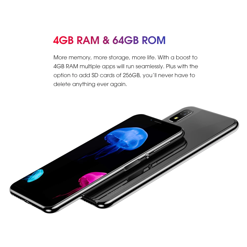 Мобильный телефон Elephone A4 Pro 4G, 5,85 дюймов, MT6763, четыре ядра, Android 8,1, 4+ 64 ГБ, 6мп+ 8МП камеры, 3000 мА/ч, боковой отпечаток пальца, сотовый телефон