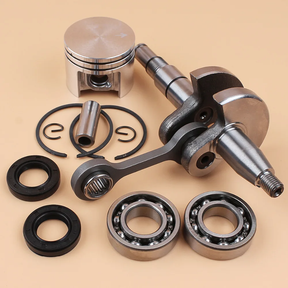 

Crank Shaft Crankshaft 38mm Piston Rings Oil Seal Beaing Kit For STIHL MS180 MS170 018 017 MS 180 170 Chainsaw Fit 10mm Pin