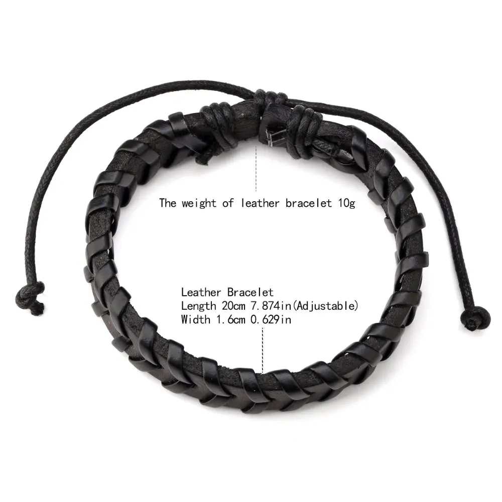 Высокое качество Для женщин мужчин ручной работы Кожаные браслеты Хип хоп