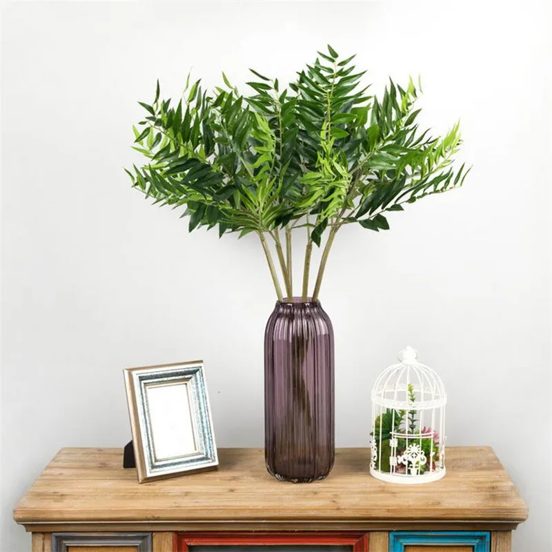 

Flone Artificial Green Plant Leaf Fake Flowers Plant Simulation Plastic Plant Branch Wedding Home Party Decor Arrangement Plant