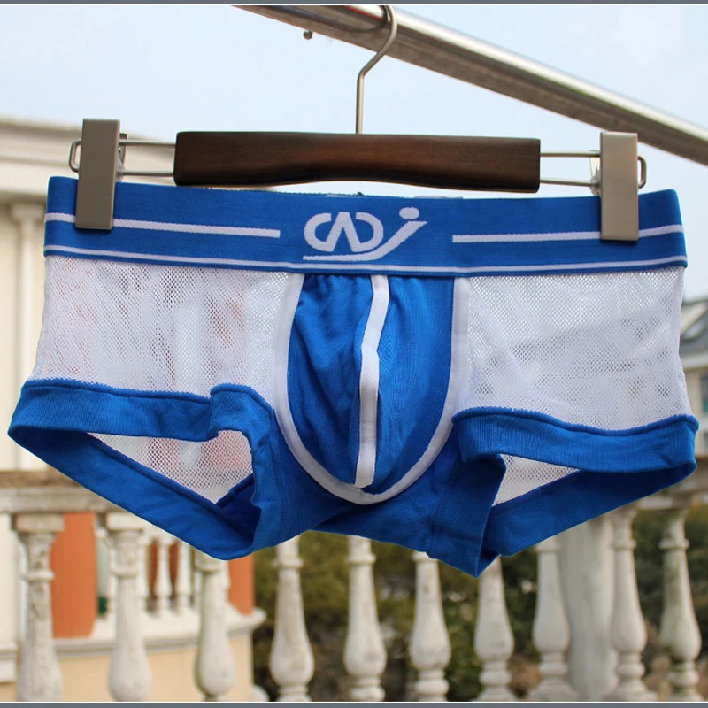 Мужское нижнее белье прозрачные марлевые Мужские штаны мужское боксеры homme