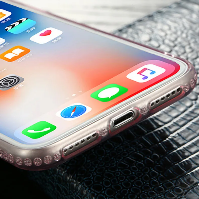 Новый сверлильный мобильный чехол для iPhone X 5s SE 6 7 6S 8 Роскошный из мягкого ТПУ Plus |