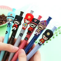 6x cute silicone soldier gel pen rollerball pen signing pen writing tool school office supply student stationery
