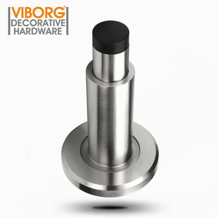 VIBORG Делюкс, Регулируемый Твердый 304 из нержавеющей стали+ резиновый дверной стопор, настенный встроенный дверной стоп, дверной стоп, RS-38