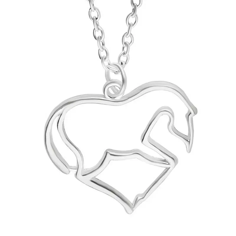 Бижутерия подвеска в виде лошади ожерелье новая мода подвески для женщин Collier Femme