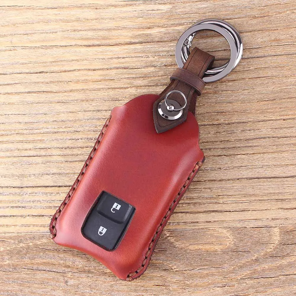 KEYYOU кожаный чехол для автомобильного ключа с 2 кнопками оболочка Toyota PRIUS COROLLA VERSO