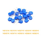 20 шт.лот, варисторный пьезорезистор 14 мм 14D101K 14D151K 14D271K 14D331K 14D391K 14D431K 14D471K 14D561K 14D681K 14D821K 14 мм