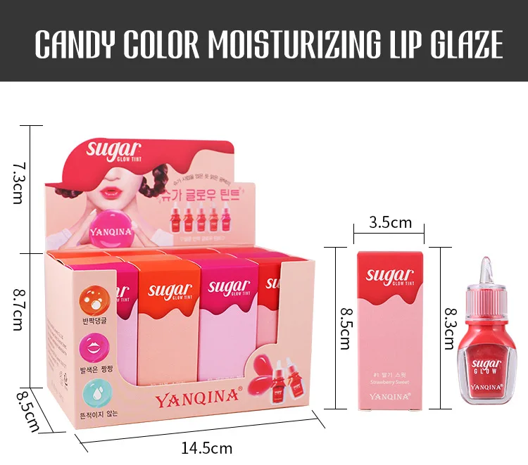 Новинка 2019 блеск для губ водонепроницаемый яркие цвета увлажняющий питательный 5