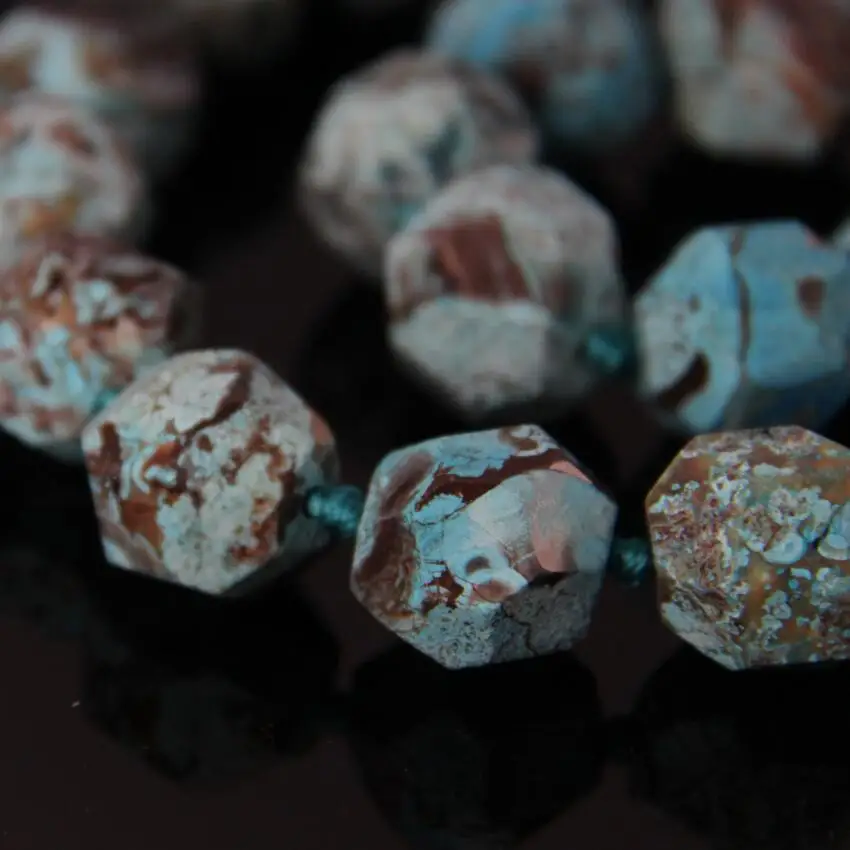 15 5 &quot/нитка натуральный синий океан камень Граненый Самородки Подвески Бусины