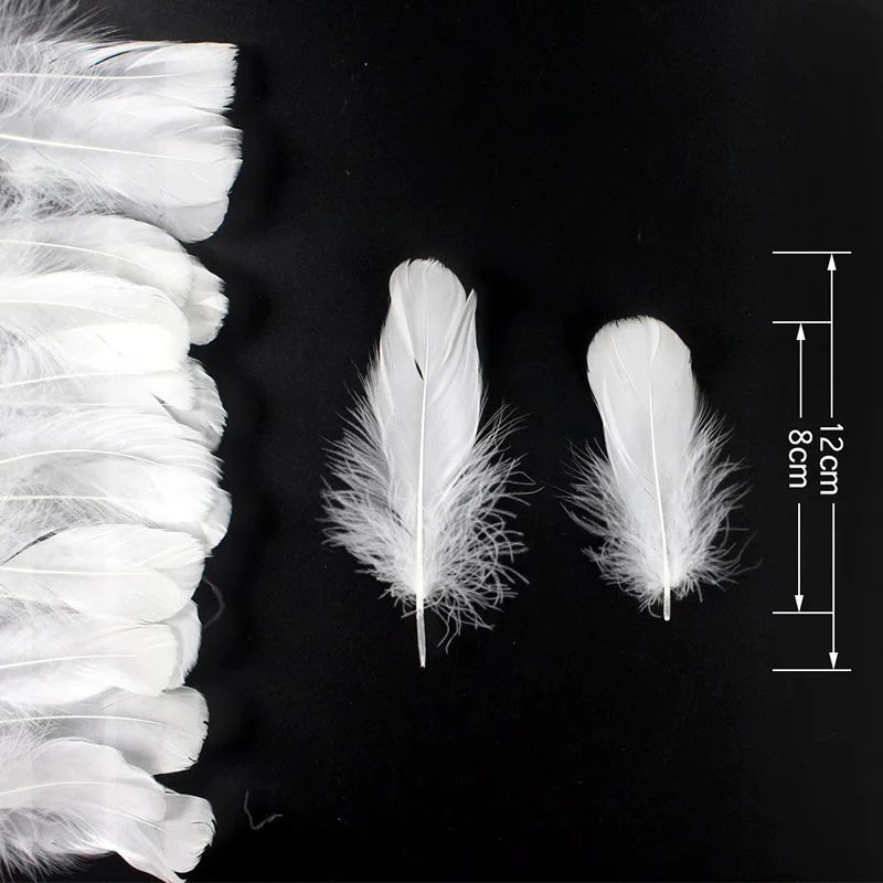 Wxboom 120 шт. Белые Перья Гуся для Ремесла Украшения (6 8 дюймов)|decorative feathers|white goose