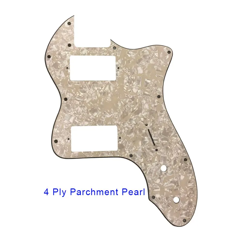 4ply parchment pearl Pleroo гитарные части накладки для Fender Классическая серия '72 Telecaster Tele Thinline гитара с PAF хамбакер Замена - Цвет: 4ply parchment pearl
