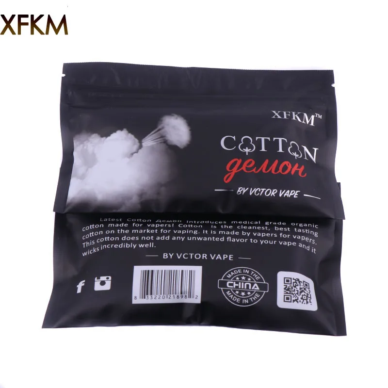

XFKM 2 bags/lot arrival high quality Cotton rda cotton For RDA RBA Atomizer e cig DIY Electronic Cigarette Heat Wire Organic cot