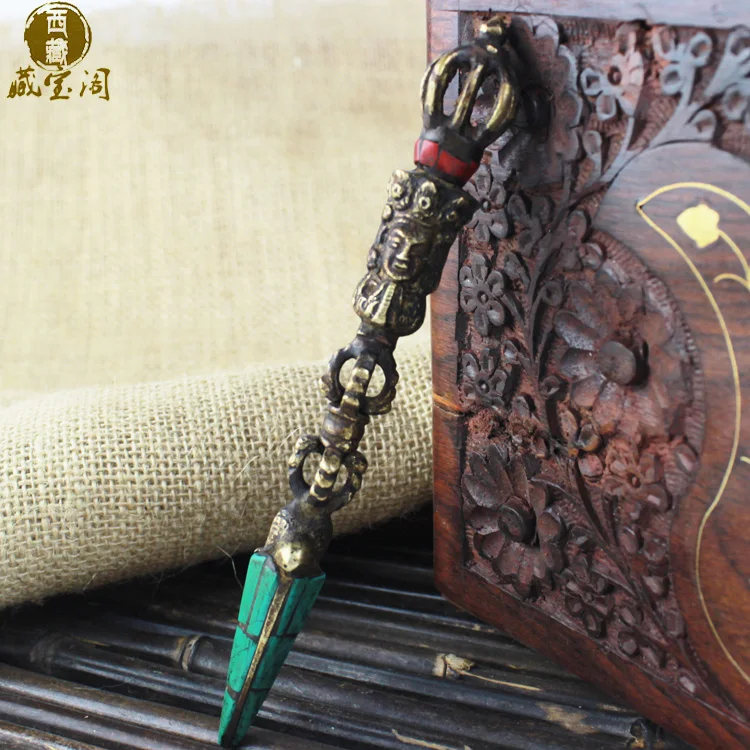 15 см медный тибетский буддийский Тантрический аддер Ваджра пуба пестик