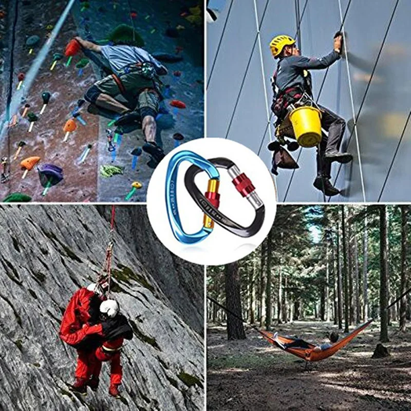 

2/PCS Carabiner Buckle Hook Climbing Gadget Rock Climbing Carabiner Clip Outdoor Sport Camping Travel Adventure Equipment