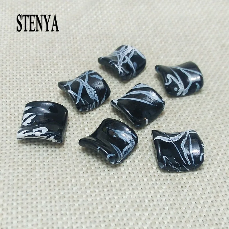 Черные серьги изделий Акриловые бусины кисточки Топы колье ошейник