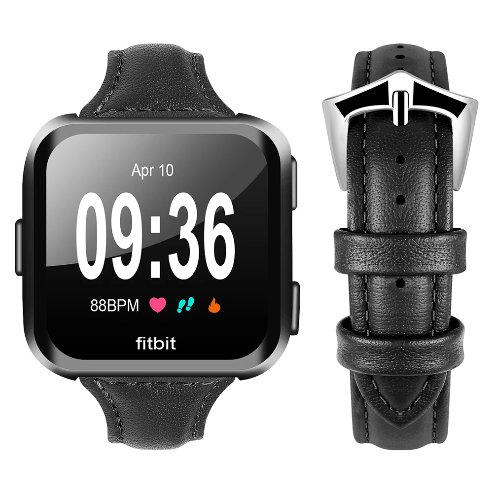 Кожаный ремешок для часов Fitbit Versa умный Браслет цветной спортивный сменный