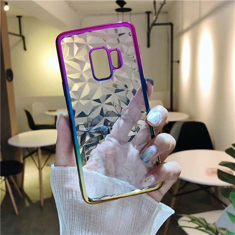 Kerzzil Gradient Jelly Plating Soft TPU Cover Phone Case For Samsung Galaxy S9 Note 8 S8 Plus J3 J5 J7 2017 J2 Pro J4 J6 A6 2018 |