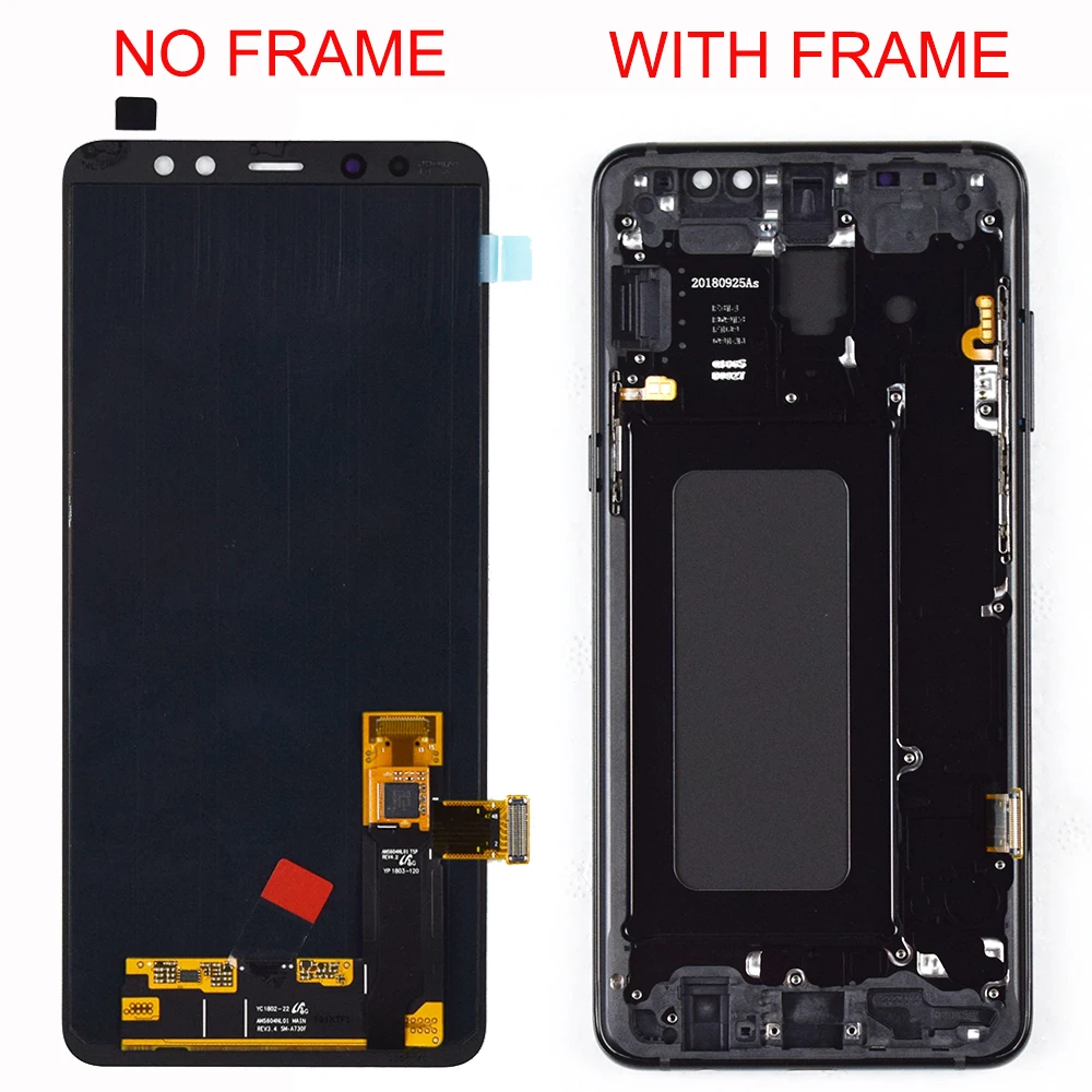 ЖК дисплей AMOLED для SAMSUNG Galaxy A8 Plus 2018 сменный сенсорный экран с дигитайзером