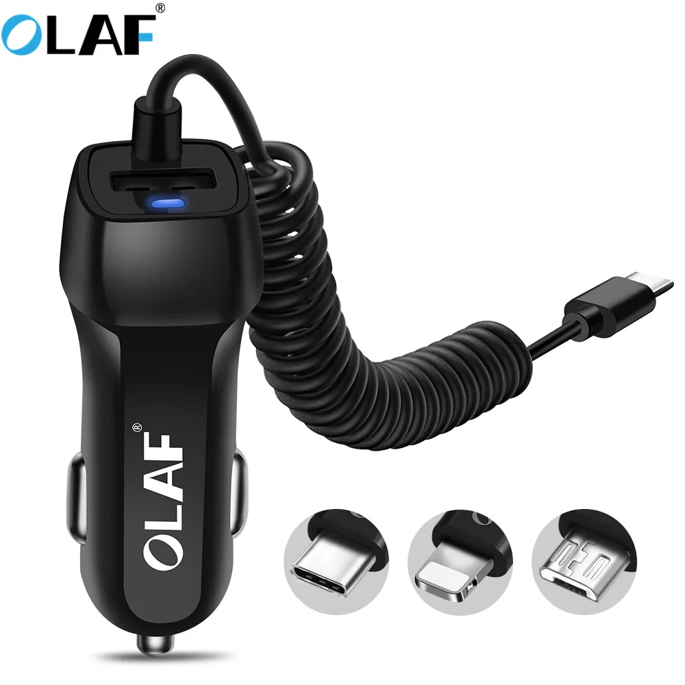 Олаф зарядных порта USB для автомобиля Зарядное устройство iphone X 7 samsung S9 S8 плюс