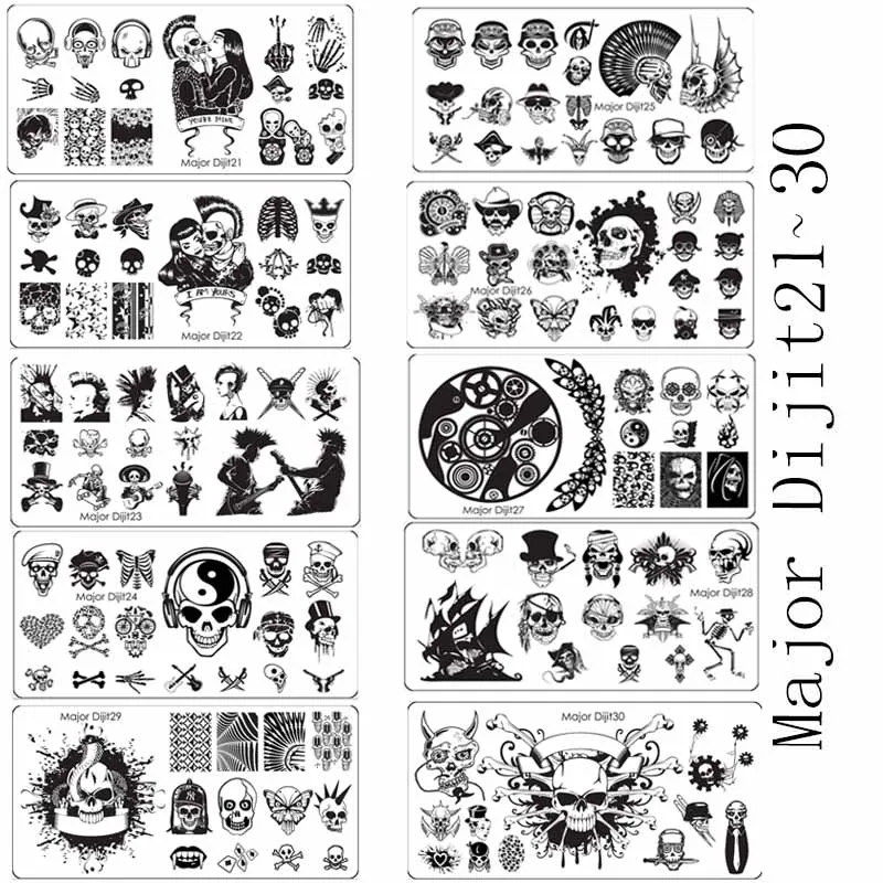 10 шт./лот набор пластин для стемпинга ногтей цветок растение Весенняя серия