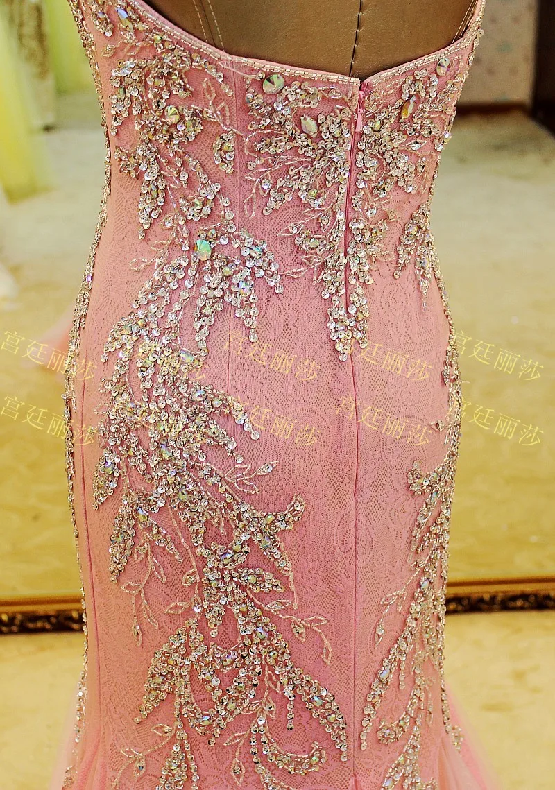 Роскошное корейское платье с кристаллами свадебное тостом вечернее розовое на