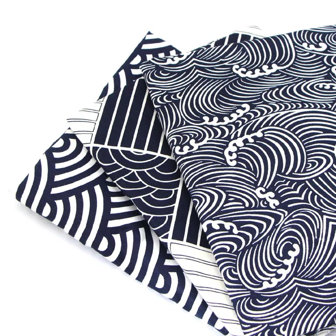 Syunss хлопчатобумажная ткань с принтом морской волны для шитья детей стеганый