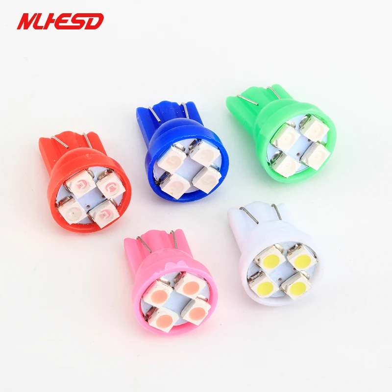 100 шт. T10 Светодиодная лампа 3528 1210 4SMD светильник льная Лампа 194 168 W5W без полярности