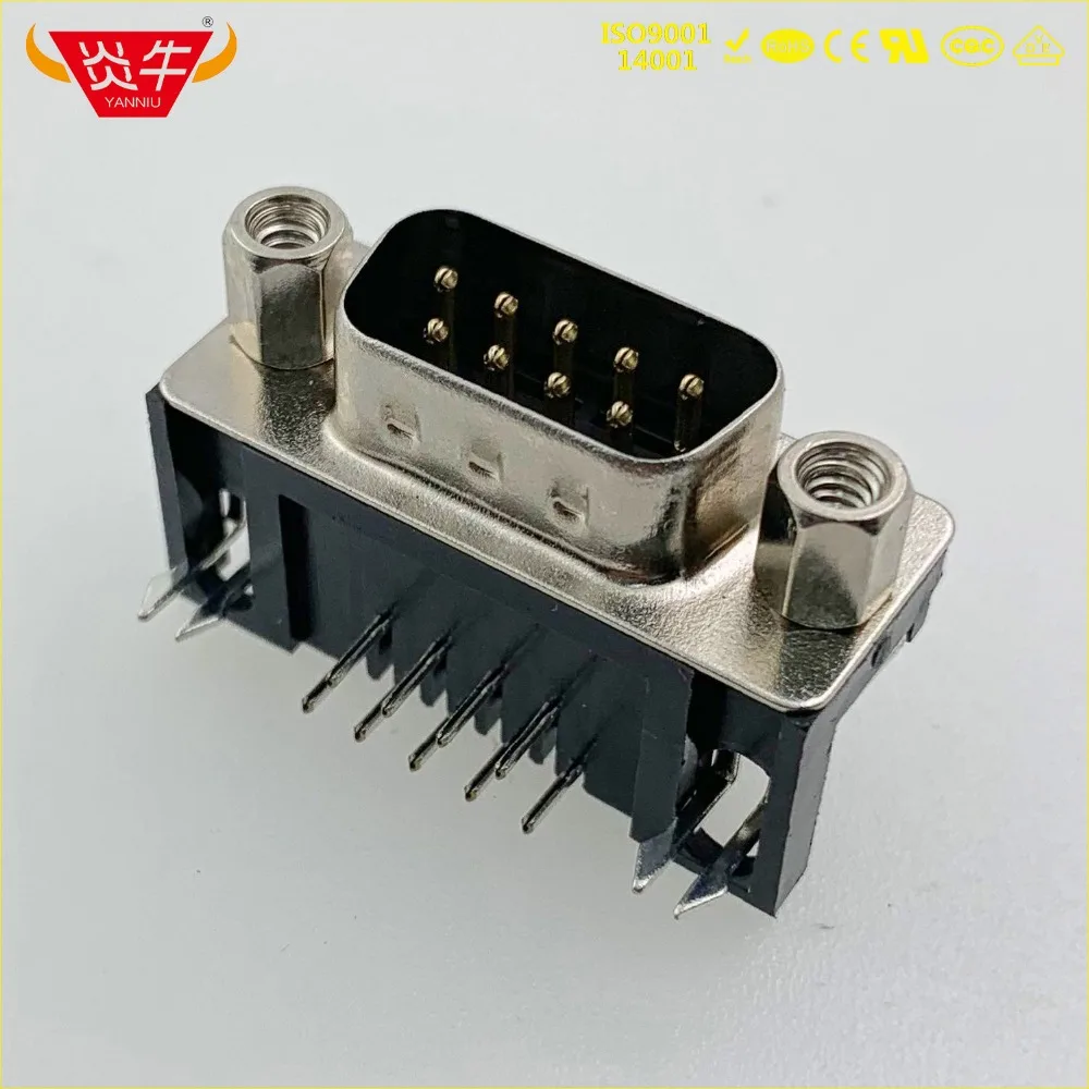 DR-9P RS232 с гнездом DR9Pin D-SUB Серия Мужской прямоугольный разъем PCB контактная часть