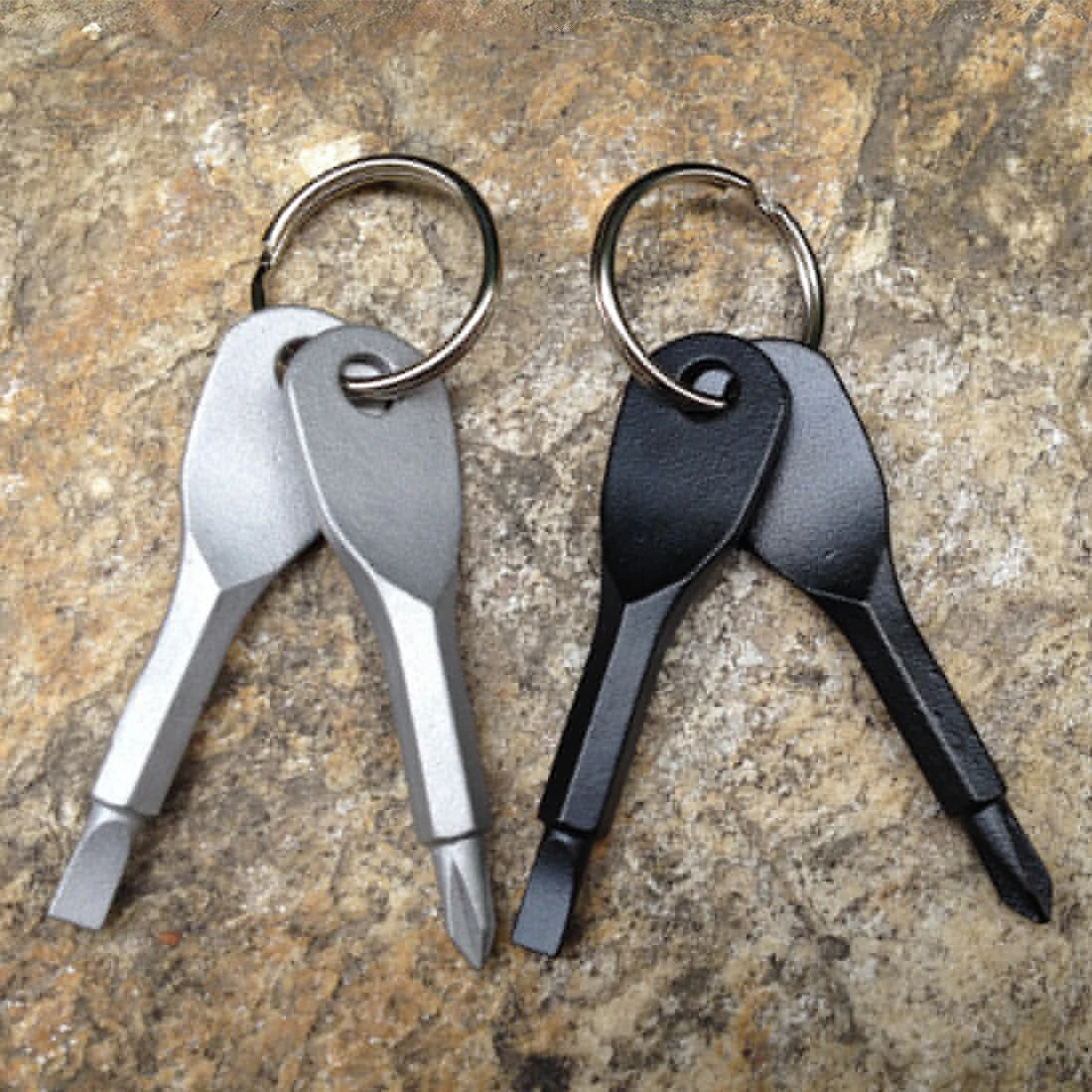 1 Набор отверток в форме ключа Точный литой стальной мини-брелок с прорезью