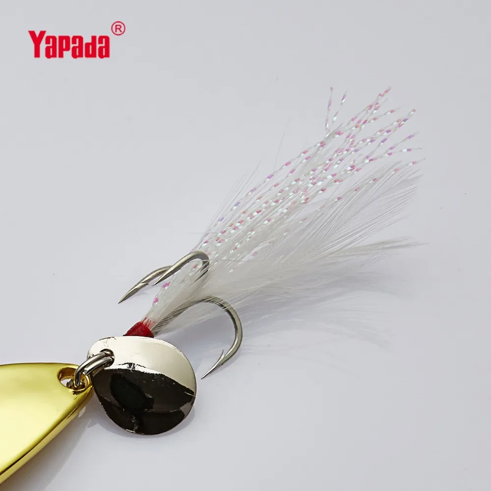 YAPADA Spoon 018 доска для серфинга 18 г тройной крючок + перо блестки 73x18x6 мм многоцветная