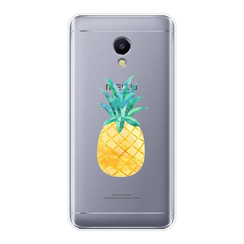Задняя крышка из ТПУ для Meizu M2 M3 M5 M6 Note милый силиконовый мягкий чехол с ананасами