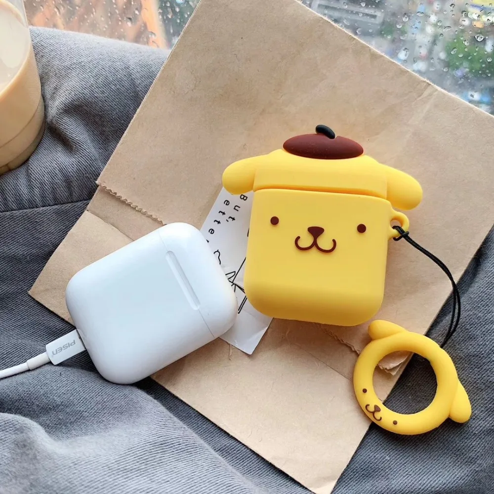 Новинка милый 3D чехол Purin Gog для беспроводных Bluetooth наушников Apple AirPods 1 2