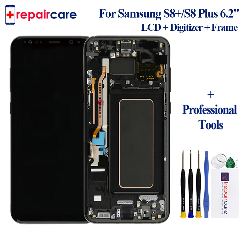 Оригинальный сменный ЖК экран для SAMSUNG Galaxy S8 + G9550 G955F модуль дисплея samsung SM G955FD