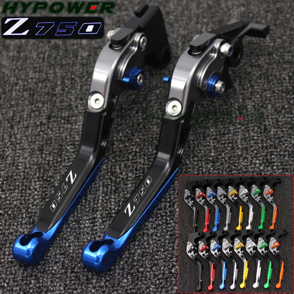 

For KAWASAKI Z750 Z 750 2007-2012 Motorcycle Accessories Folding Extendable Brake Clutch Levers LOGO Z750