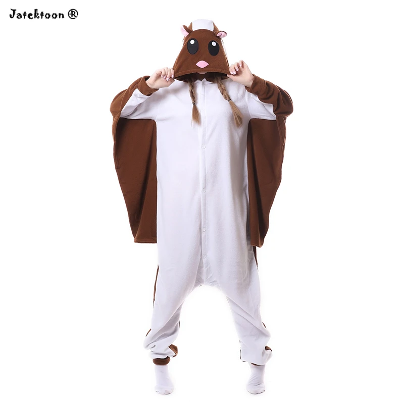 Забавный комбинезон для взрослых унисекс Flying Squirrel (белка-летяга) Мягкий сна