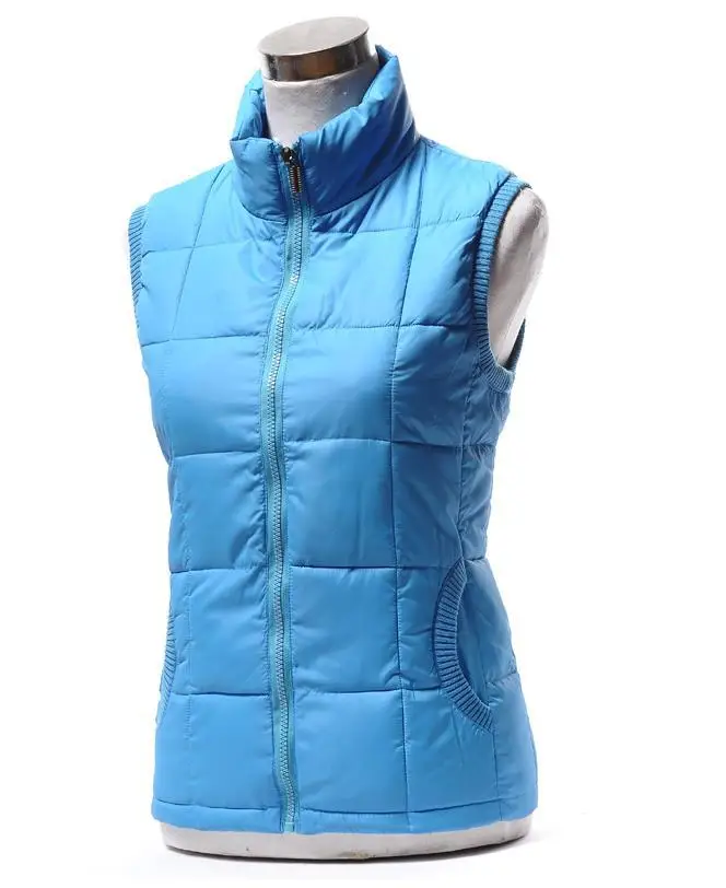 Лидер продаж! Женский жилет небесно голубого цвета из хлопка очень низкие цены в