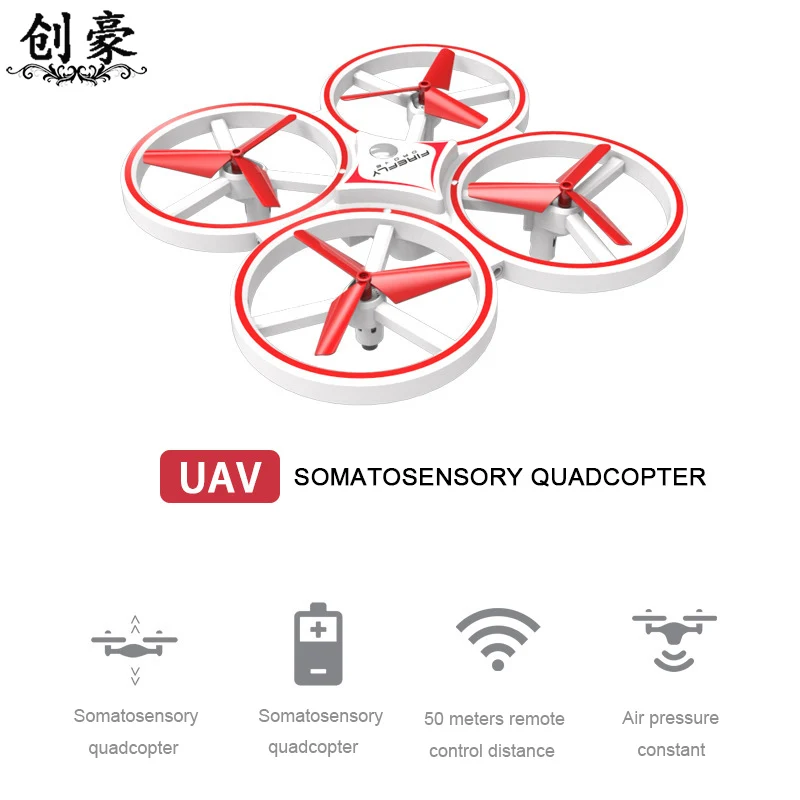 Мини Drone часы RC дроны Квадрокоптеры 4 оси Безголовый режим один ключ возвращение