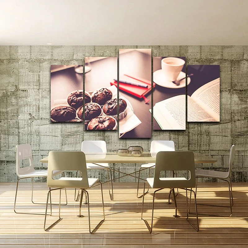 HD печатный рисунок художественный холст с рамкой распылитель время кофе Картина